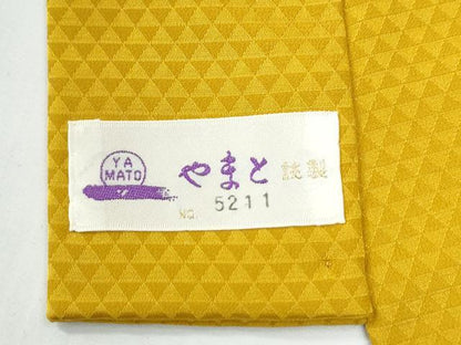 平和屋着物●長襦袢　無双仕立て　鱗地紋　黄金色　やまと誂製　正絹　逸品　CABE2070yc