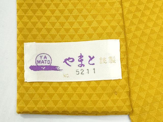 平和屋着物●長襦袢　無双仕立て　鱗地紋　黄金色　やまと誂製　正絹　逸品　CABE2070yc
