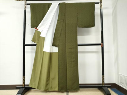 平和屋着物●重要無形文化財　人間国宝　中村勇二郎　江戸小紋　古代菊　正絹　逸品　未使用　CABE2077yc
