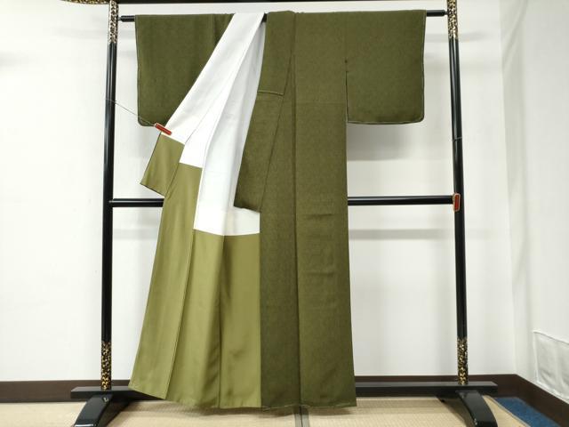 平和屋着物●重要無形文化財　人間国宝　中村勇二郎　江戸小紋　古代菊　正絹　逸品　未使用　CABE2077yc