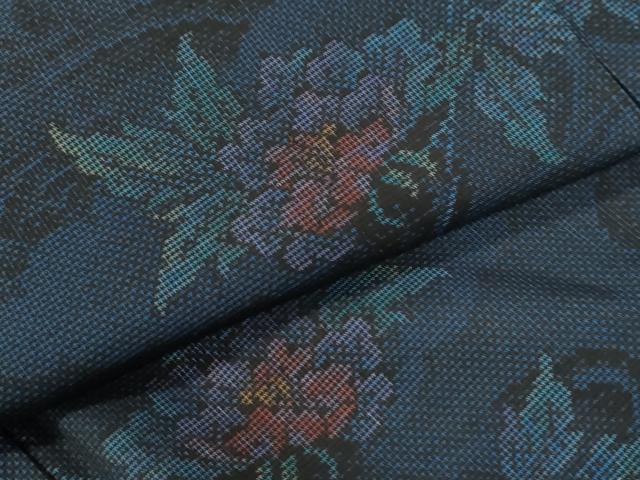 平和屋着物●本場大島紬　9マルキ　流水枝牡丹　正絹　逸品　未使用　CABE2078yc