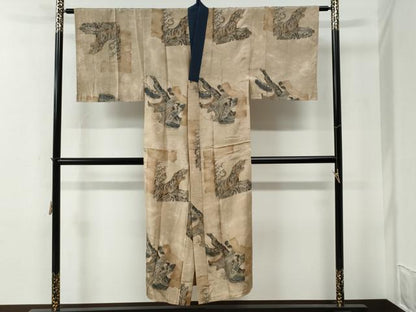 平和屋着物●男性　本場大島紬　アンサンブル・長襦袢セット　吉祥文　正絹　逸品　CABE2086yc