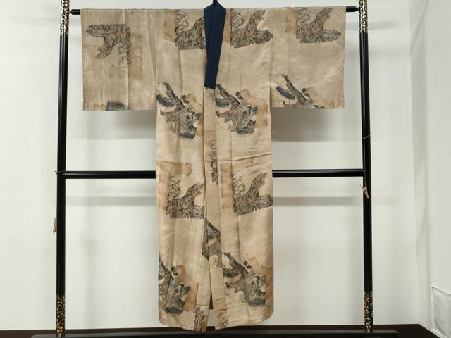 平和屋着物●男性　本場大島紬　アンサンブル・長襦袢セット　吉祥文　正絹　逸品　CABE2086yc