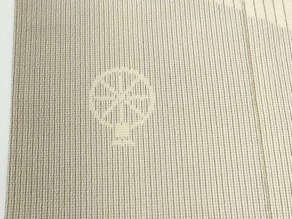 平和屋着物●本塩沢　訪問着　縞　糸車文　正絹　逸品　CABE2092yc