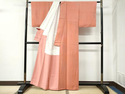 平和屋着物▼日展作家 山本唯与志 レリーフ染 小紋 霞文 暈し染め 正絹 逸品 未使用 CABE2093yc