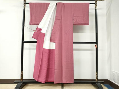 平和屋着物●人間国宝　初代 六谷梅軒(六谷紀久男)錐彫り　重要無形文化　財伊勢型紙　江戸小紋　行儀　正絹　逸品　CABE2096yc