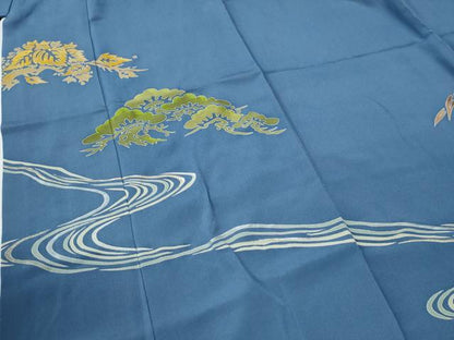 平和屋着物●訪問着　駒刺繍　浜松桐文　正絹　逸品　CABE2099yc