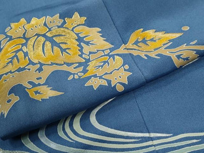平和屋着物●訪問着　駒刺繍　浜松桐文　正絹　逸品　CABE2099yc