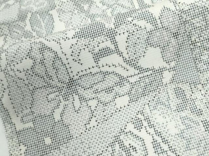 平和屋着物●上質な紬　吉祥更紗花蝶唐草文　正絹　逸品　未使用　CABE2102yc