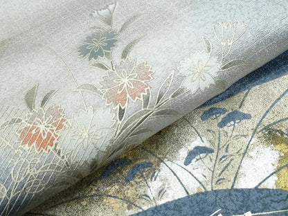 平和屋着物●訪問着　刺繍　花筏文　暈し染め　金銀彩　西武百貨店扱い　正絹　逸品　未使用　CABE2103yc