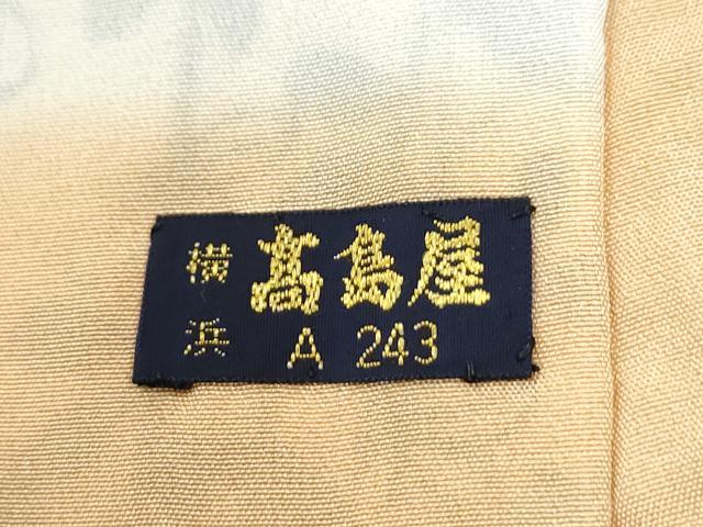 平和屋着物●上質な小紋　型染　萩　鬼しぼ縮緬　高島屋金ラベル　正絹　逸品　未使用　CABE2104yc