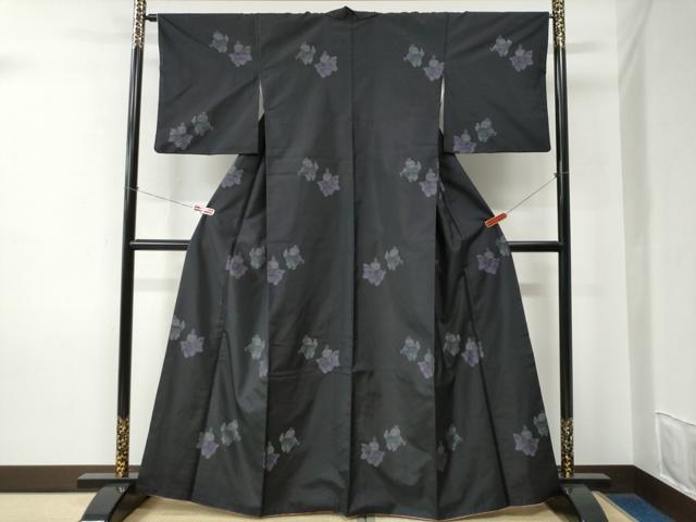 平和屋着物●本場大島紬　地空き　人物文　正絹　逸品　CABE2106yc
