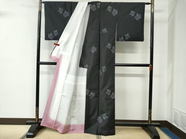 平和屋着物●本場大島紬　地空き　人物文　正絹　逸品　CABE2106yc