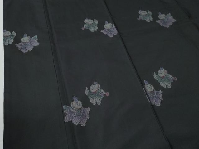 平和屋着物●本場大島紬　地空き　人物文　正絹　逸品　CABE2106yc