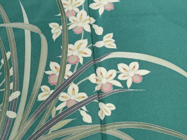 平和屋着物●訪問着　友禅　作家物　枝花文　正絹　逸品　CABE2108yc