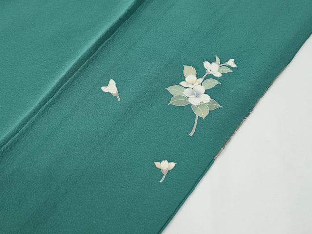 平和屋着物●訪問着　友禅　作家物　枝花文　正絹　逸品　CABE2108yc