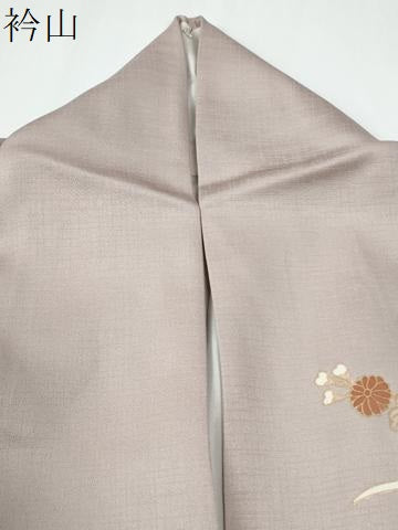平和屋着物●訪問着　駒刺繍　雲取り枝橘草花文　暈し染め　金彩　三越扱い　正絹　逸品　CABE2114yc