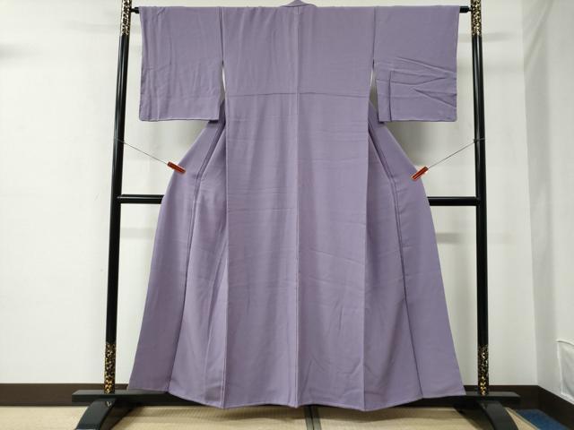 平和屋着物●上質な色無地　竜胆色　正絹　逸品　未使用　CABE2115yc