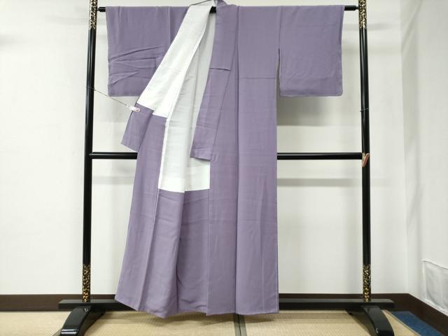 平和屋着物●上質な色無地　竜胆色　正絹　逸品　未使用　CABE2115yc