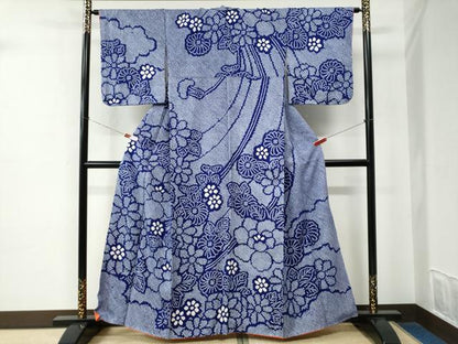 平和屋着物●訪問着　総絞り　牡丹花文　正絹　逸品　未使用　CABE2116yc