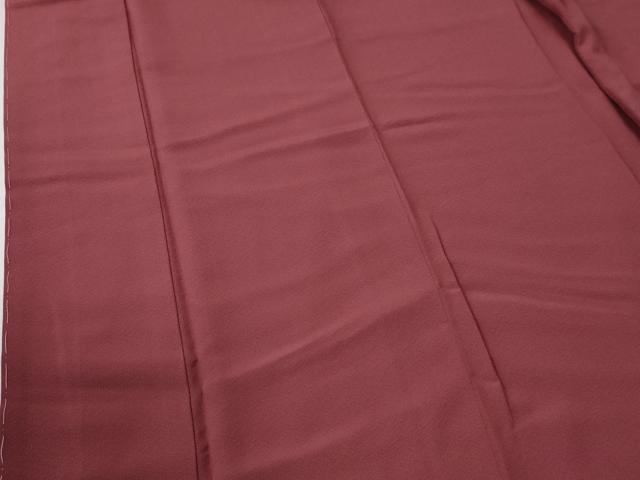平和屋着物●上質な色無地　長春色　正絹　逸品　未使用　CABE2117yc