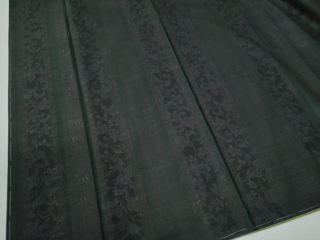 平和屋着物●本場大島紬　9マルキ　花唐草間道　正絹　逸品　未使用　CABE2132yc