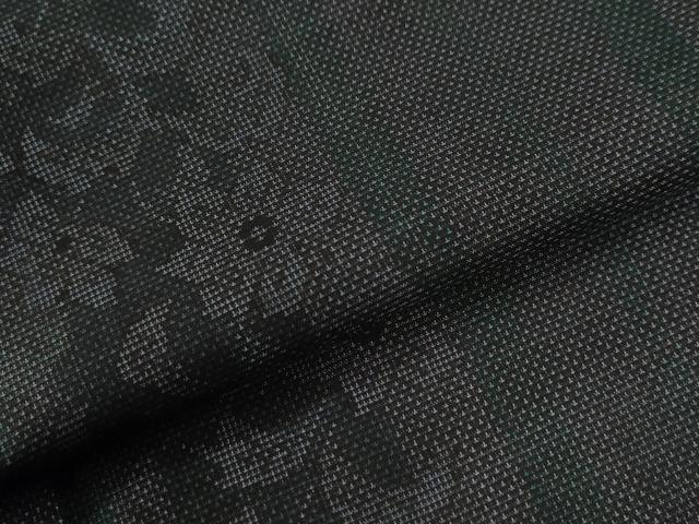 平和屋着物●本場大島紬　9マルキ　花唐草間道　正絹　逸品　未使用　CABE2132yc
