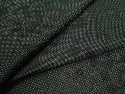 平和屋着物●本場大島紬　9マルキ　花唐草間道　正絹　逸品　未使用　CABE2132yc