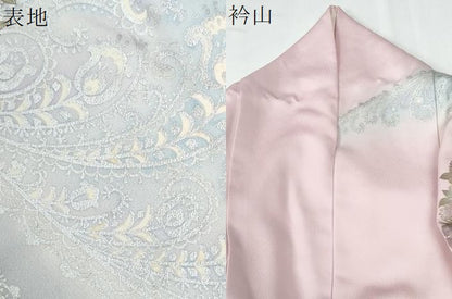 平和屋着物●豪華振袖　陶器更紗花唐草文　暈し染め　金銀彩　正絹　逸品　CABE2135yc