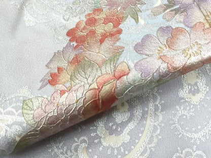 平和屋着物●豪華振袖　陶器更紗花唐草文　暈し染め　金銀彩　正絹　逸品　CABE2135yc