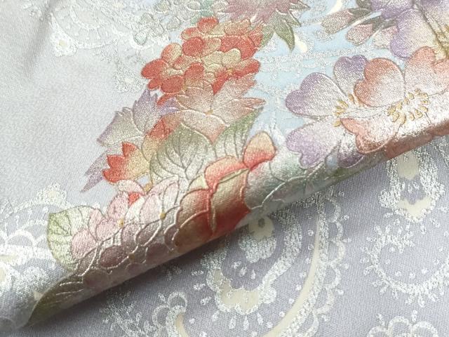 平和屋着物●豪華振袖　陶器更紗花唐草文　暈し染め　金銀彩　正絹　逸品　CABE2135yc
