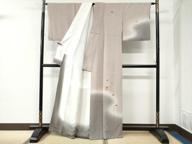 平和屋着物●訪問着　総刺繍　駒刺繍　竹屋町刺繍　吹き寄せ籬舞花文　暈し染め　金糸　正絹　逸品　CABE2142yc