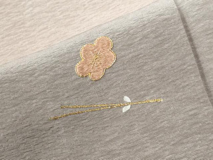 平和屋着物●訪問着　総刺繍　駒刺繍　竹屋町刺繍　吹き寄せ籬舞花文　暈し染め　金糸　正絹　逸品　CABE2142yc