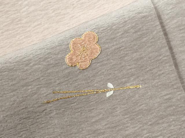 平和屋着物●訪問着　総刺繍　駒刺繍　竹屋町刺繍　吹き寄せ籬舞花文　暈し染め　金糸　正絹　逸品　CABE2142yc