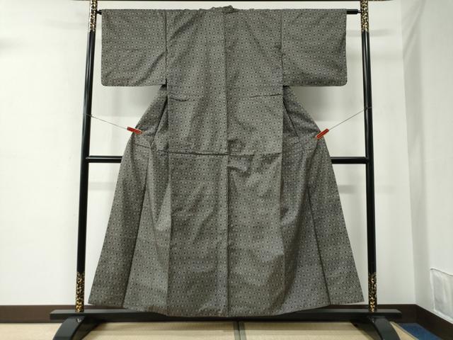 平和屋着物●本場大島紬　龍郷絣　正絹　逸品　CABE2145yc