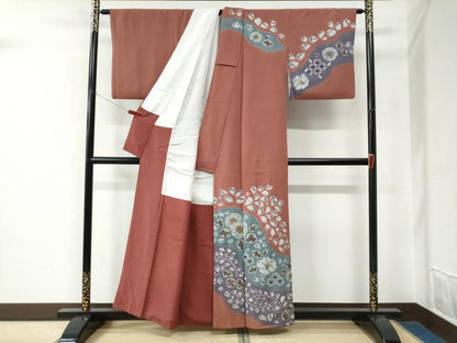 平和屋着物●訪問着　辻が花　絞り　正絹　逸品　CABE2149yc