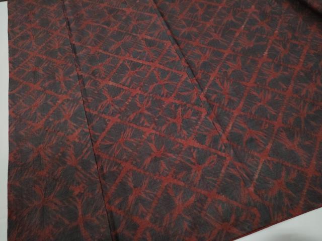 平和屋着物●上質な紬　杢目絞り　正絹　逸品　CABE2154yc