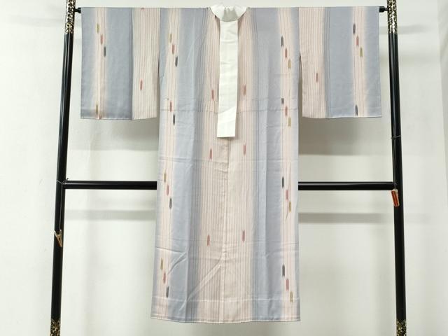 平和屋着物●長襦袢　無双仕立て　矢羽文　間道　暈し染め　正絹　逸品　CABE2158yc