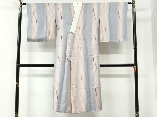 平和屋着物●長襦袢　無双仕立て　矢羽文　間道　暈し染め　正絹　逸品　CABE2158yc