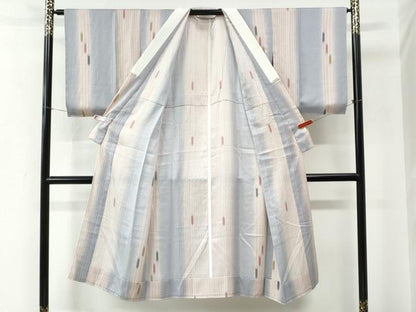 平和屋着物●長襦袢　無双仕立て　矢羽文　間道　暈し染め　正絹　逸品　CABE2158yc