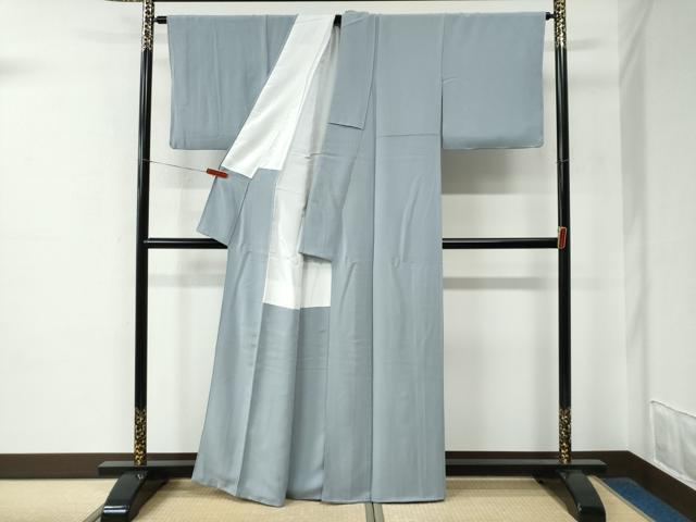 平和屋着物●上質な色無地　秘色色　正絹　逸品　未使用　CABE2162yc