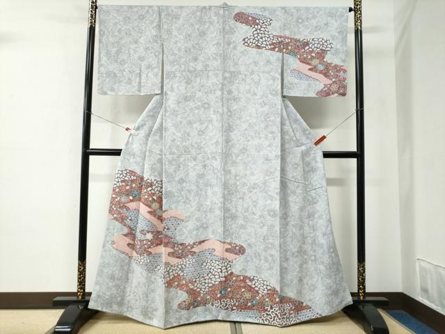 平和屋着物●訪問着　更紗吉祥花文　正絹　逸品　未使用　CABE2181yc