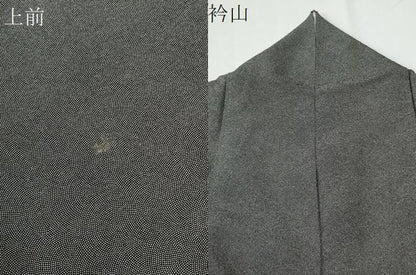 平和屋着物●江戸小紋　鮫小紋柄　黒地　正絹　逸品　CABE2183yc