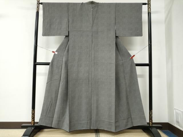 平和屋着物●江戸小紋　鮫小紋柄　黒地　正絹　逸品　CABE2183yc
