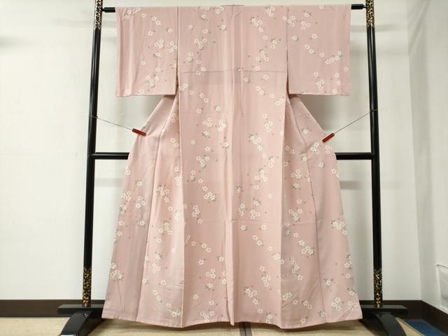 平和屋着物●上質な小紋　舞桜文　金彩　正絹　逸品　CABE2185yc
