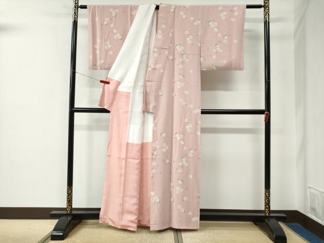 平和屋着物●上質な小紋　舞桜文　金彩　正絹　逸品　CABE2185yc