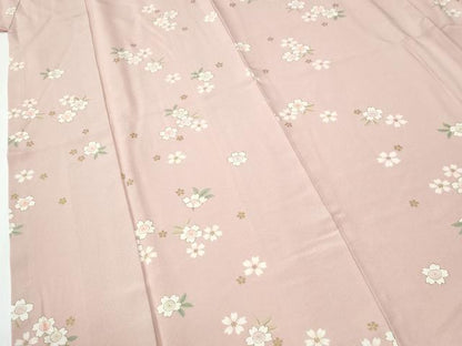 平和屋着物●上質な小紋　舞桜文　金彩　正絹　逸品　CABE2185yc