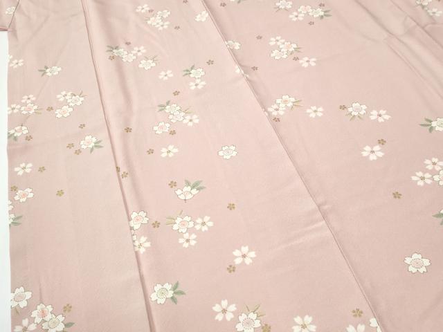 平和屋着物●上質な小紋　舞桜文　金彩　正絹　逸品　CABE2185yc