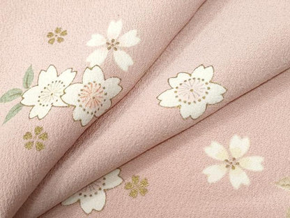 平和屋着物●上質な小紋　舞桜文　金彩　正絹　逸品　CABE2185yc