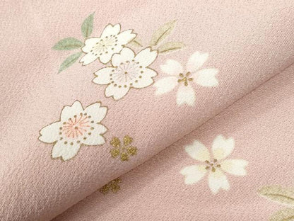 平和屋着物●上質な小紋　舞桜文　金彩　正絹　逸品　CABE2185yc